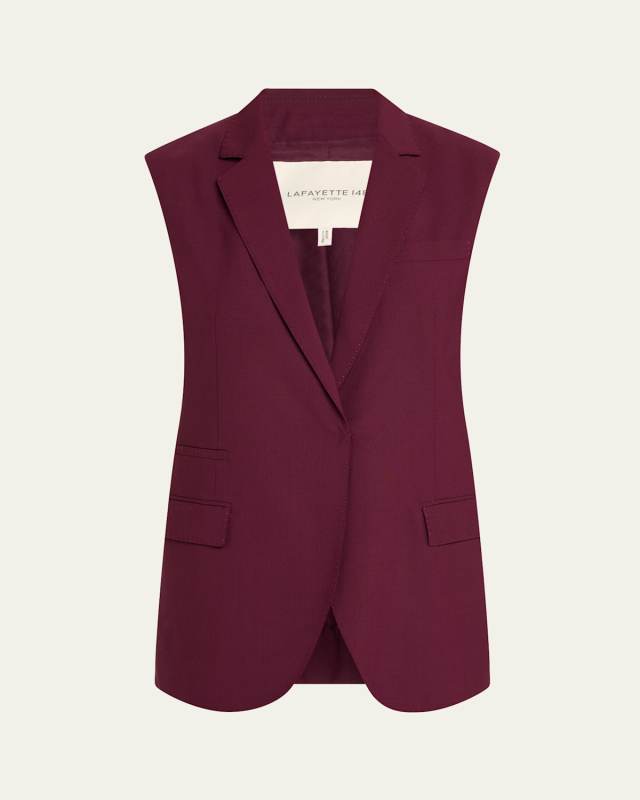 Neapolitan Pick Stitch Lightweight Wool Vest